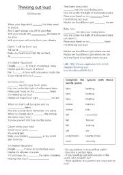 English Worksheet: Thinking out loud song