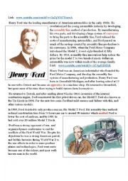 English Worksheet: Henry Ford Biography