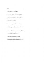 English Worksheet: Google Scavenger Hunt