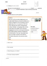 English Worksheet: test