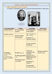 English Worksheet: CRIME SCENE INVESTIGATION - Agatha Christies biography