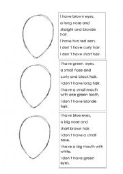 English Worksheet: the face