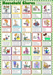 English Worksheet: Household Chores