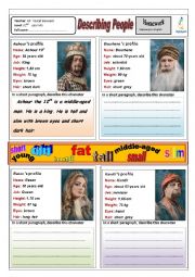 English Worksheet: Describing people