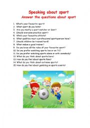 English Worksheet: Do you like sport