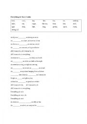English Worksheet: Lenka_Everything at once