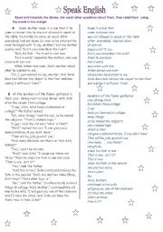 English Worksheet:   Speak English