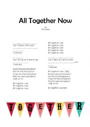 English Worksheet: All together now 