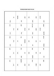 Square Puzzles for Noun/Verb Pairs and Idioms and Their Definitions