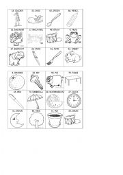 English Worksheet: Bingo