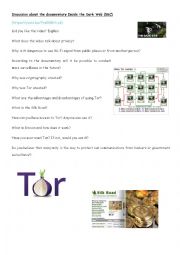 English Worksheet: The Dark Web Video Discussion