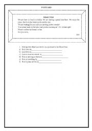 English Worksheet: DEAR TOM