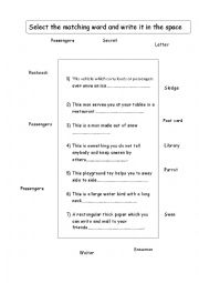 FLYERS practice worksheet
