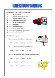 English Worksheet: Question Words