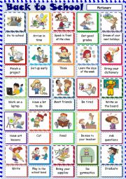 English Worksheet: Back to School