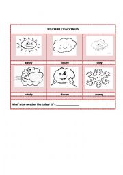 English Worksheet: weather conditions