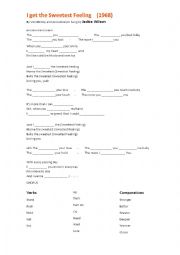English Worksheet: Comparative clauses - Jackie Wilson - Sweetest Feeling