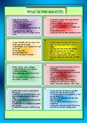 English Worksheet: What is the word? (5)