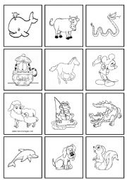 ANIMALS - FLASHCARDS & MEMORY AGME