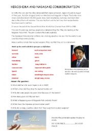 English Worksheet: Nagasaki Commemoration