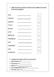 English Worksheet: ordinal numbers