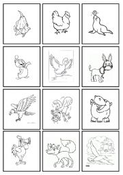 English Worksheet: ANIMALS - FLASHCARDS & MEMORY GAME - PART 2/6