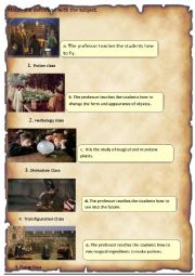 English Worksheet: Harry Potter: Definition of subjects
