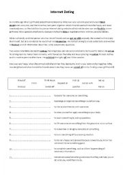 English Worksheet: Phrasal Verbs Internet Dating