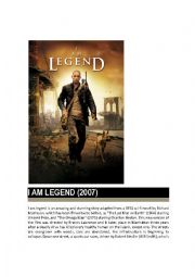 English Worksheet: I am Legend. Film review. Question guideline.