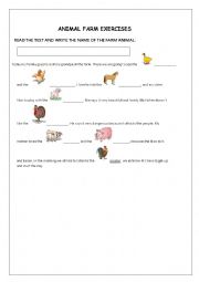 FARM ANIMALS EXERCISES