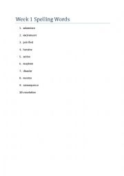 English Worksheet: Spelling