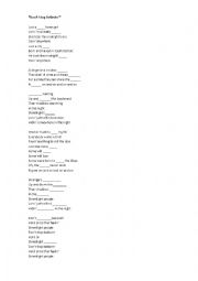 English Worksheet: SONG, fill in the blanks- Dont stop believing - (Journey)