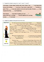 English Worksheet: Past Simple - was/were