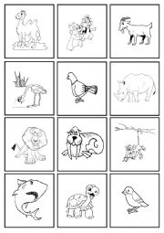 ANIMALS - FLASHCARDS & MEMORY GAME - PART 3/6