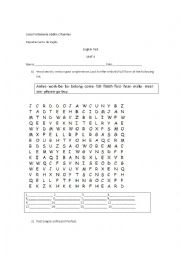 English Worksheet: Grammar test