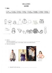 English Worksheet: clothes