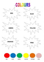 English Worksheet: Colours worksheet