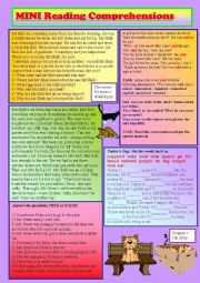 English Worksheet: Mini Reading Activities