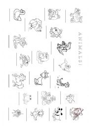 English Worksheet: Label the animals