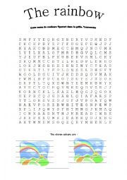 English Worksheet: The rainbow