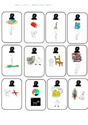 English Worksheet: whose cards