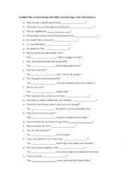 English Worksheet: Question Tags and Short answers