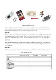 English Worksheet: Things Found in a Pocket--Degrees of Probability Exercise