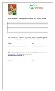 English Worksheet: aint it fun