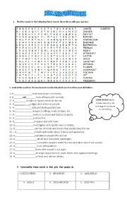 English Worksheet: Jobs & Professions