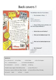 English Worksheet: Back cover The Brilliant world of Tom Gates 