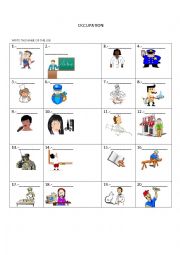 English Worksheet: Occupations