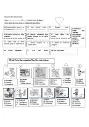 English Worksheet: TEST: OCCUPATIONS 