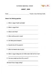 English Worksheet: August Rush