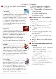 English Worksheet: The fruit of Technology